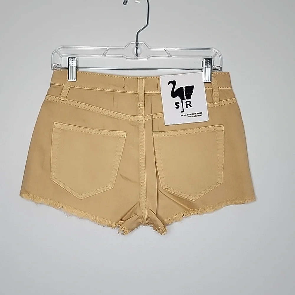 Sandrine Rose by Free People beige side zip up shorts size 26